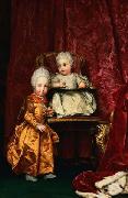 Anton Raphael Mengs Portrait of Archduke Ferdinand (1769-1824) and Archduchess Maria Anna of Austria (1770-1809), children of Leopold II, Holy Roman Emperor oil painting artist